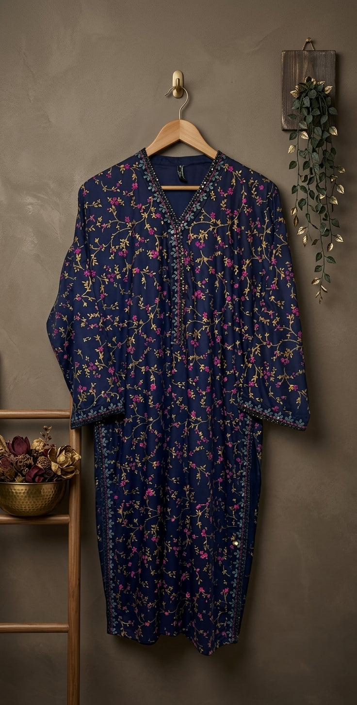 2 Pc Premium Linen All-Over Dress