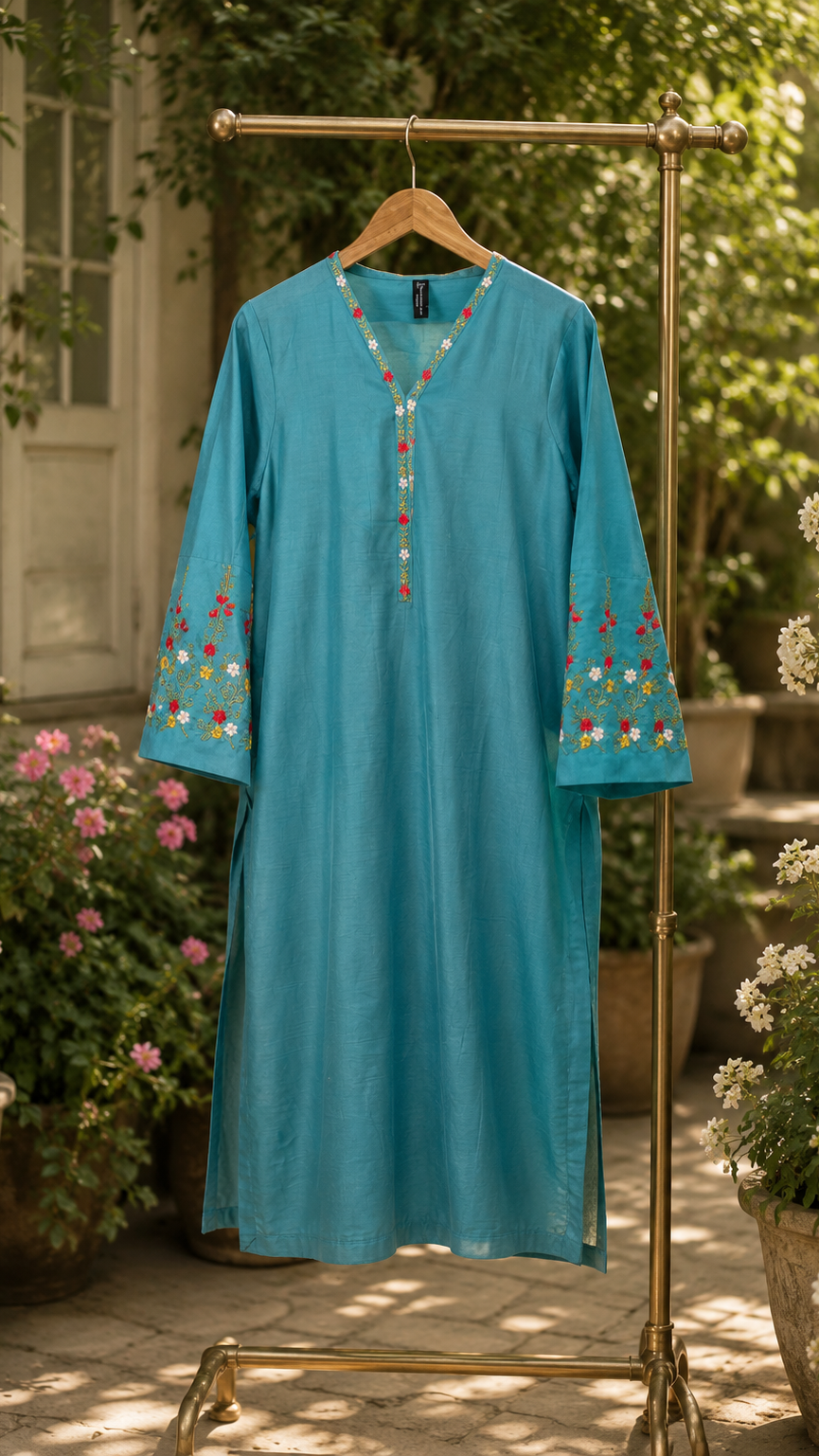 2 Pc Khaddi Lawn Dress
