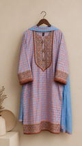3 Pc Embroidered Cotton Dress