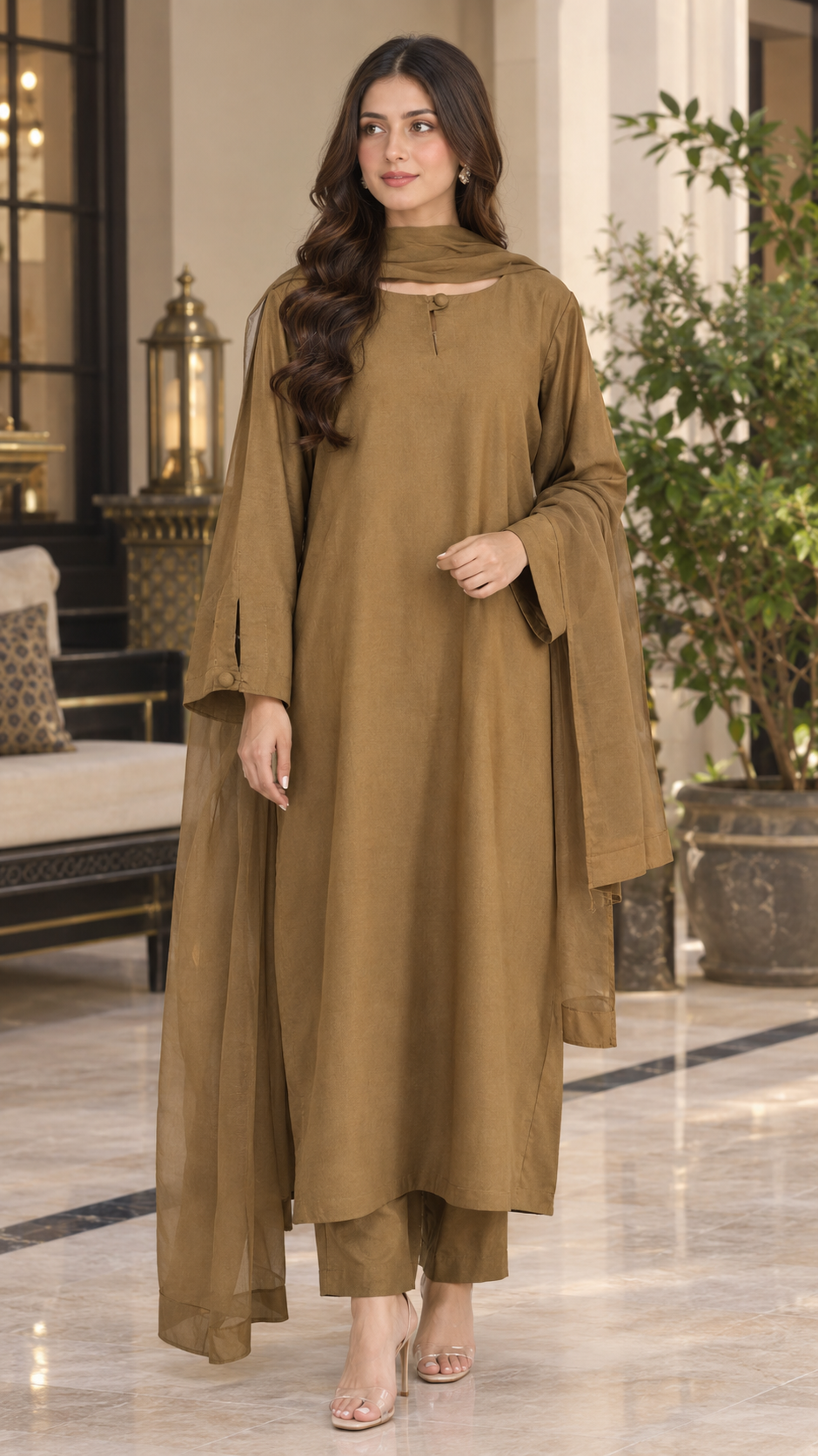 3 Pc Premium Linen Dress