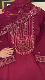 3 Pc Embroidered Lawn Dress