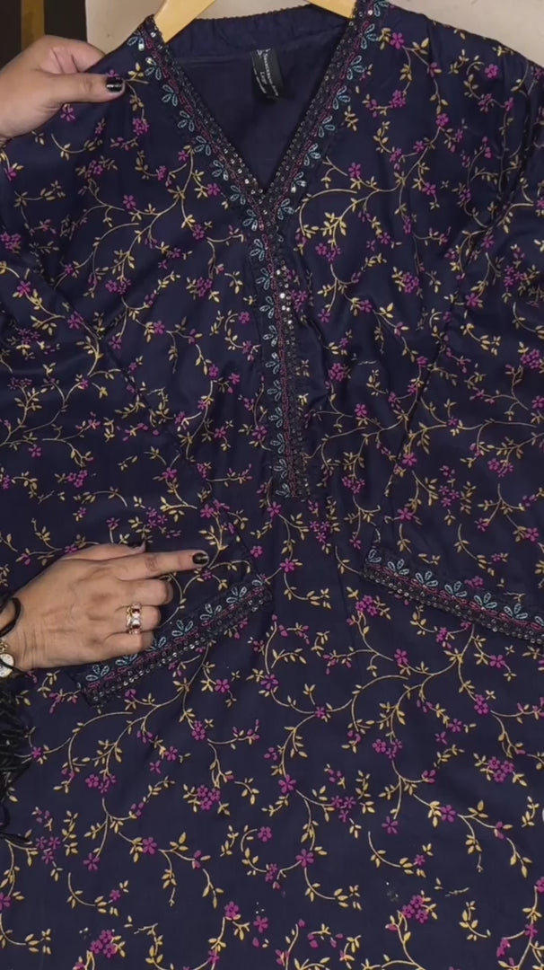 2 Pc Premium Linen All-Over Dress