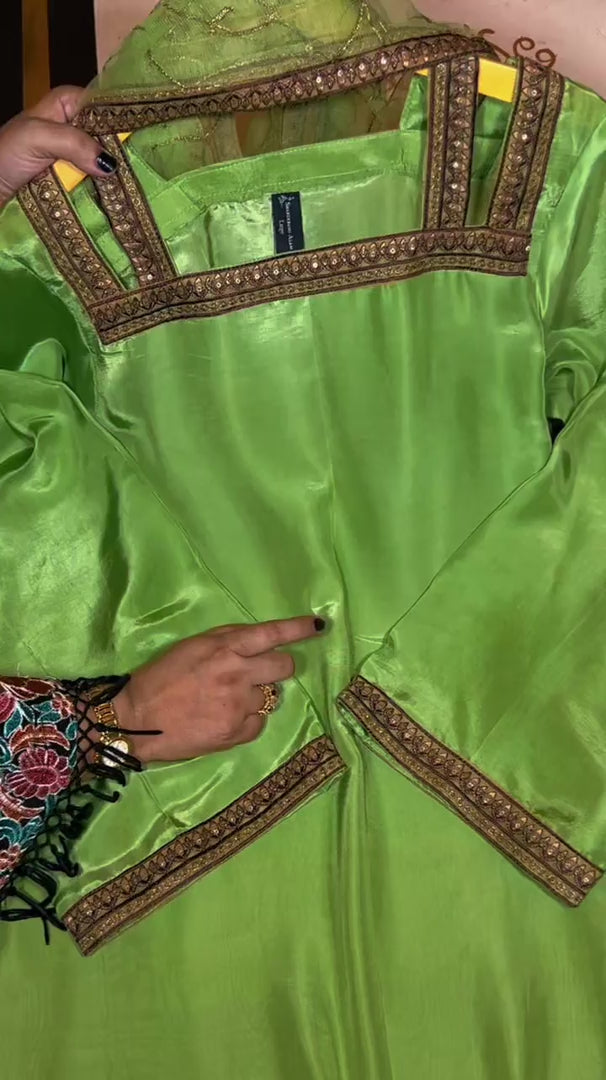 3 Pc Tassel Silk Suit